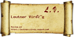 Leutner Virág névjegykártya